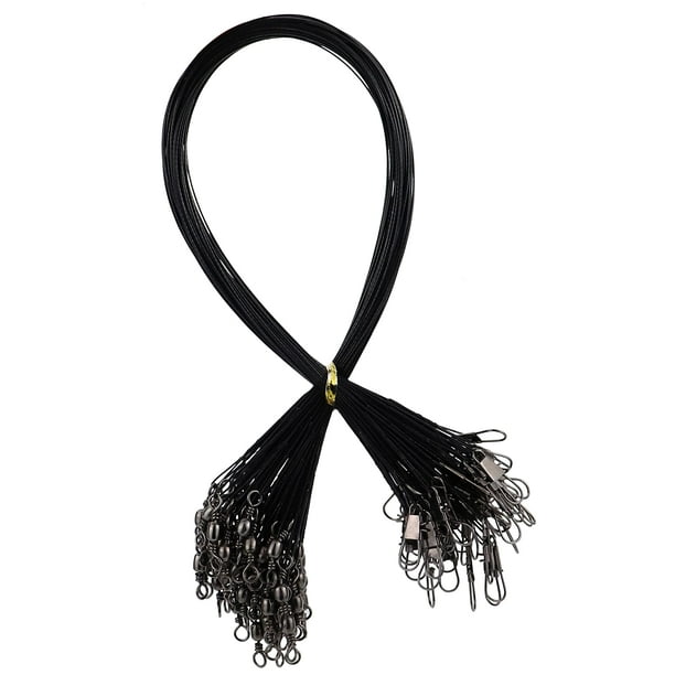 Facikono Steel Leaders Fishing, Saltwater Leaders Wire with Swivels and