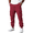 Wine, variant on Zimjoy Men's Casual Cargo Pants Athletic Jogger Pants with Multi-Pockets Drawstring Elastic Waist Lounge Pants, Black L
