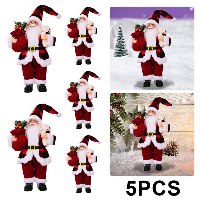 5 Uds. Navideña Papá Noel Con Regalos Nuevo () Rojo