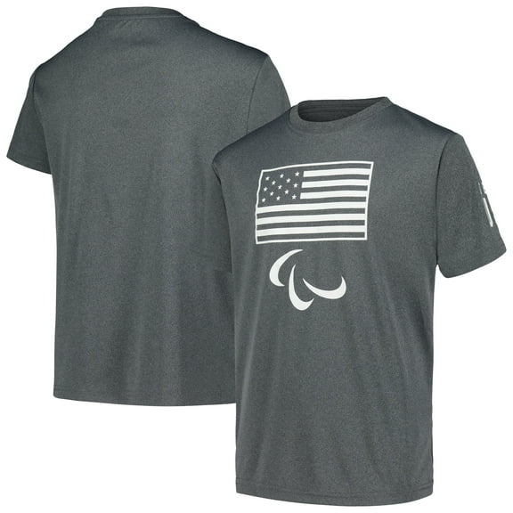 Youth Heather Charcoal U.S. Paralympics Podium T-Shirt