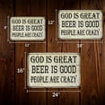 thumbnail image 3 of GOD is Great, Beer is Good Bar Pub Funny Gift 8x12 Metal Sign 108120064009, 3 of 7