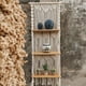 thumbnail image 1 of Estante de macramé para colgar en , 3 niveles, estantes de macramé hechos , decorativos, flotantes, boho, estante de exhibición para perfecl estante colgante de pared, 1 of 8