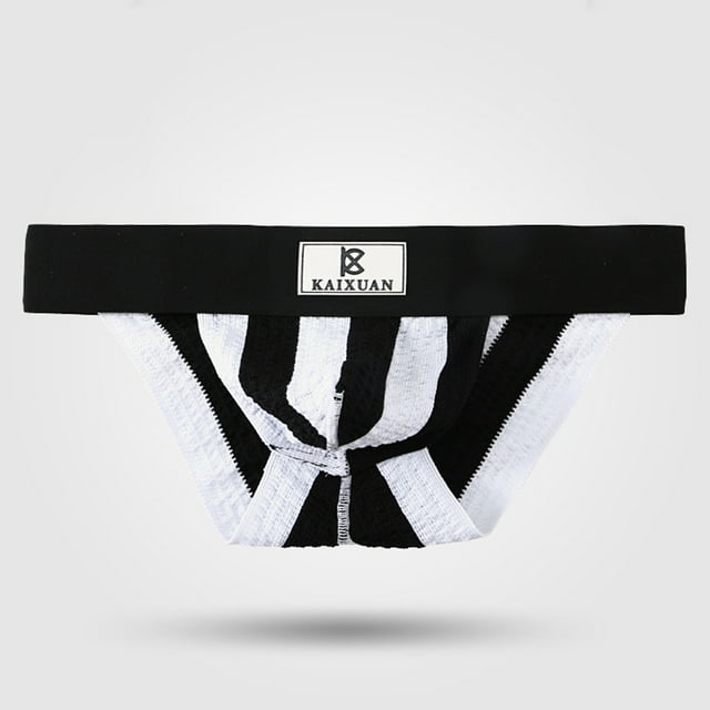 Fridja Slips Respirants Grande Taille pour Hommes Design Sculpté Charmant Double String Culottes Rehausse-Fesses Taille Basse pour Performance Sportive