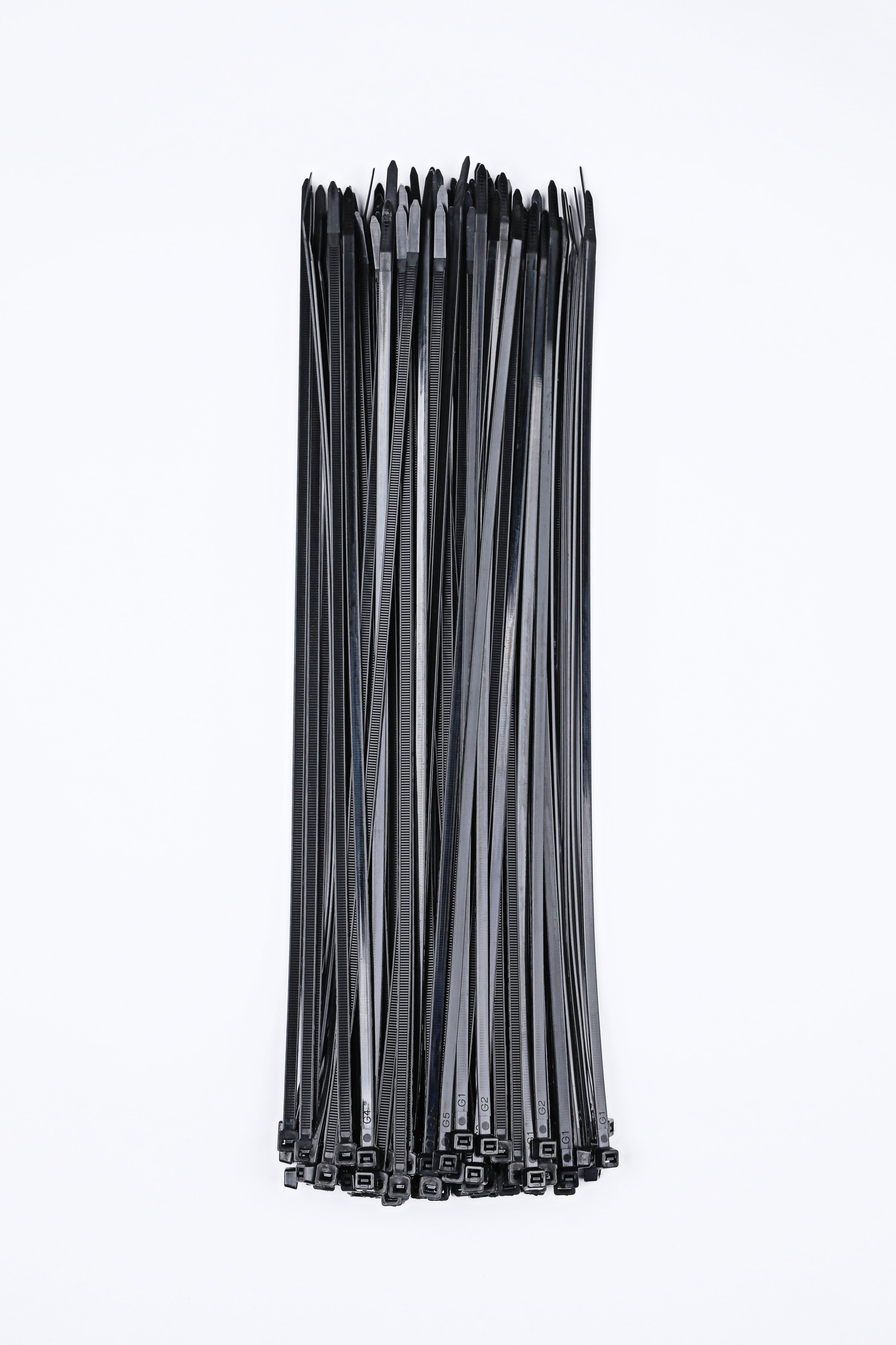 Hyper Tough 14inch Cable Tie Uv Black 100Pcs