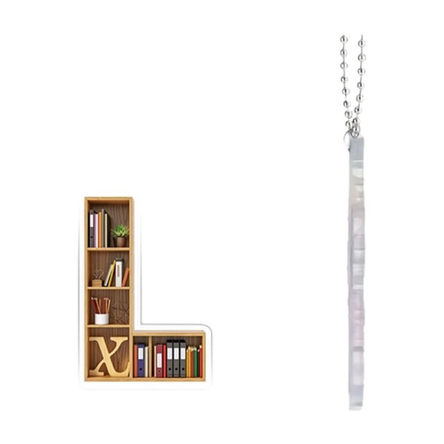 Porte-clés en Acrylique 26 Lettres pour Livres