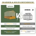 thumbnail image 3 of Sylviera 6x10ft Walk-In Wooden Greenhouse, Pine Frame & Polycarbonate Panels, Reinforced Roof, Lockable Door, Outdoor Backyard Plant Growing, 3 of 8