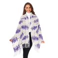 thumbnail image 3 of FORMRS Womens Scarf Winter Soft Long Big Warm Shawls Wrap Tassel Scarves, Lavender Pattern, 3 of 9
