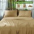thumbnail image 2 of Sonoro Kate Luxury Cooling Bamboo Bed Sheet Set - Deep Pockets - 4 Piece, King, Taupe, 2 of 6