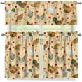 thumbnail image 5 of Rooster Chicken Window Kitchen Curtain Tier and Valance,3 Piece Kitchen Window Curtains Set for Living Room, 5 of 5