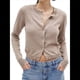 thumbnail image 1 of Cárdigan Corto para Mujer, Suéter de Punto de Larga con Botones para Vestidos y Jeans. Caqui L, 1 of 10