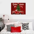 thumbnail image 3 of PRATYUS Red Truck and Christmas Tree 20x16in Canvas Wall Art Picture for Living Room Bedroom 20x16in, 3 of 3