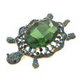 thumbnail image 2 of Broche de tortuga para mujer: bonito broche de tortuga de dibujos animados, aleación de zinc, con diamantes de imitación, ideal como broche de solapa para ropa, mochilas y accesorios de fiesta., 2 of 7