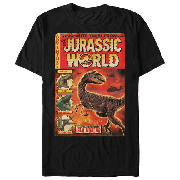 Men's Jurassic World: Fallen Kingdom Dino-Mite Tales  Graphic Tee Black 3X Large