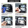 thumbnail image 5 of 2Pcs 360° Rotation Blind Spot Mirrors, Hd Wide Angle With 3M Self-Adhesive Blind Spot Mirrors Adjustable Angle Blind Spot Mirror(Silver), 5 of 5