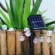 thumbnail image 4 of Luces de cadena de bolas de globo de 30 LED con energía solar, decoración de lámpara de fiesta para jardín y hogar (blanco cálido), 4 of 8