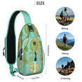 thumbnail image 5 of Sunflower with Inspirational Quote Sling Backpack, Lightweight Durable Crossbody Daypack, Adjustable Strap, Multiple Compartments for Daily Commuting and Gym, 5 of 5