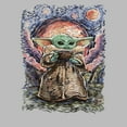 thumbnail image 2 of Men's Star Wars: The Mandalorian The Child Starry Night  Graphic Tee Athletic Heather Medium, 2 of 5