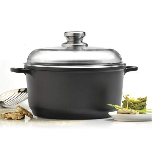 EuroCAST by BergHOFF 11" Stock Pot with Lid 7.4q Ceramic and Titanium Cooking Surface