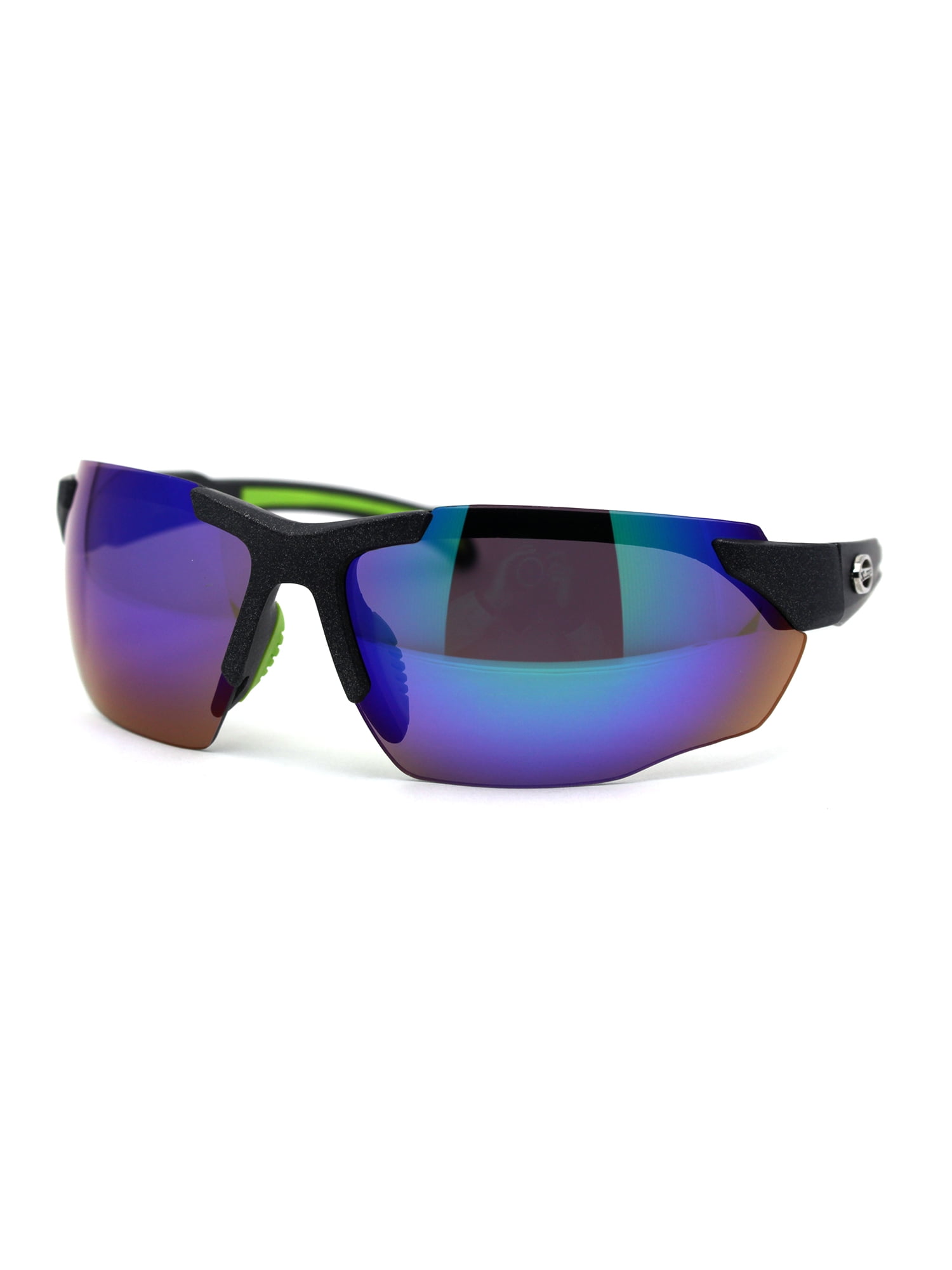 Xloop Mens Plastic 90s Baseball Half Rim Light Sunglasses Black