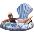 thumbnail image 3 of Pathfinder Inflatable 57" 1-Person Unisex Clam Shell Float with Seashore Design and Cupholder, 3 of 5