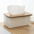 thumbnail image 4 of Tissue Box Cover, Modern Facial Paper Holder PET Material Box Organizer for Bathroom Vanity Countertop Car Night Stands, 4 of 7