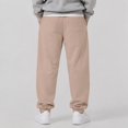 thumbnail image 6 of Dwellite Baggy Sweatpants for Men Wide Leg Joggers with Pockets Drawstring Elastic Waist Y2K Gym Workout Trousers Camel S, 6 of 6
