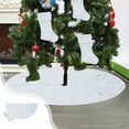 thumbnail image 4 of AuroraX 35 Inches Christmas Tree Skirts Weighted Snowflake Sequin Tree Skirts Home Festive Farmhouse with Socks Xmas Skirts Party Supplies, 4 of 6