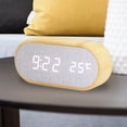 thumbnail image 3 of Reloj despertador electrónico de gran número, función de repetición para dormitorio Reloj de mesa con pantalla LED grande, reloj digital de control de Blanco Macarena Despertador, 3 of 8