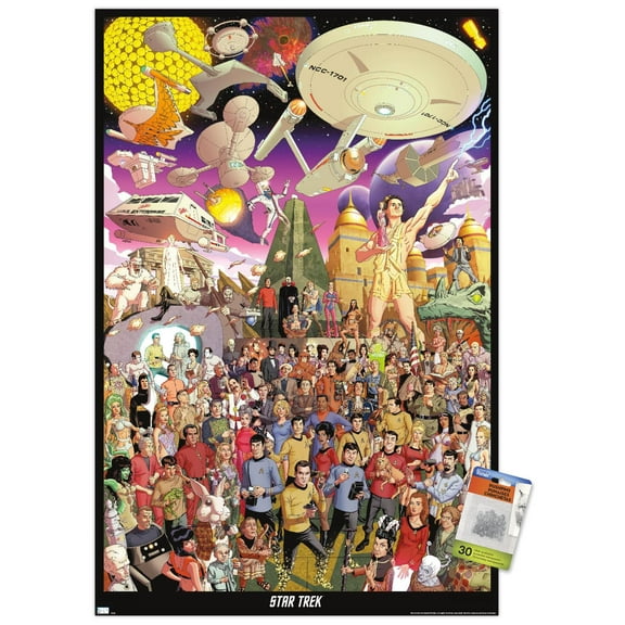 Star Trek: Universe - Dusty Abell Illustration Wall Poster with Pushpins, 22.375" x 34"