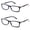 2 Pack Black & Blue, variant on "Chris" Unisex Squared Spring Hinge High Quality Fashion Celebrity Clear Lens Glasses