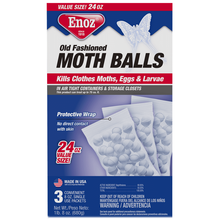 Enoz Old Fashioned Moth Balls 24-oz Moth Balls Plants and garden