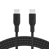 Belkin USB-C to USB-C Cable, BoostCharge Braided Power Cable (2M, 6.6ft), Fast Charging Cable w/ 100W Power Delivery, USB-IF Certified for iPhone 15, MacBook, Chromebook & More - Black