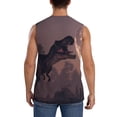 thumbnail image 4 of Fotbe Dinosaur Moonlit Forest Men's Camiseta sin Mangas Estampada para Hombres, Playera Casual para Gimnasio, Entrenamiento, Playa-XX-Large, 4 of 7