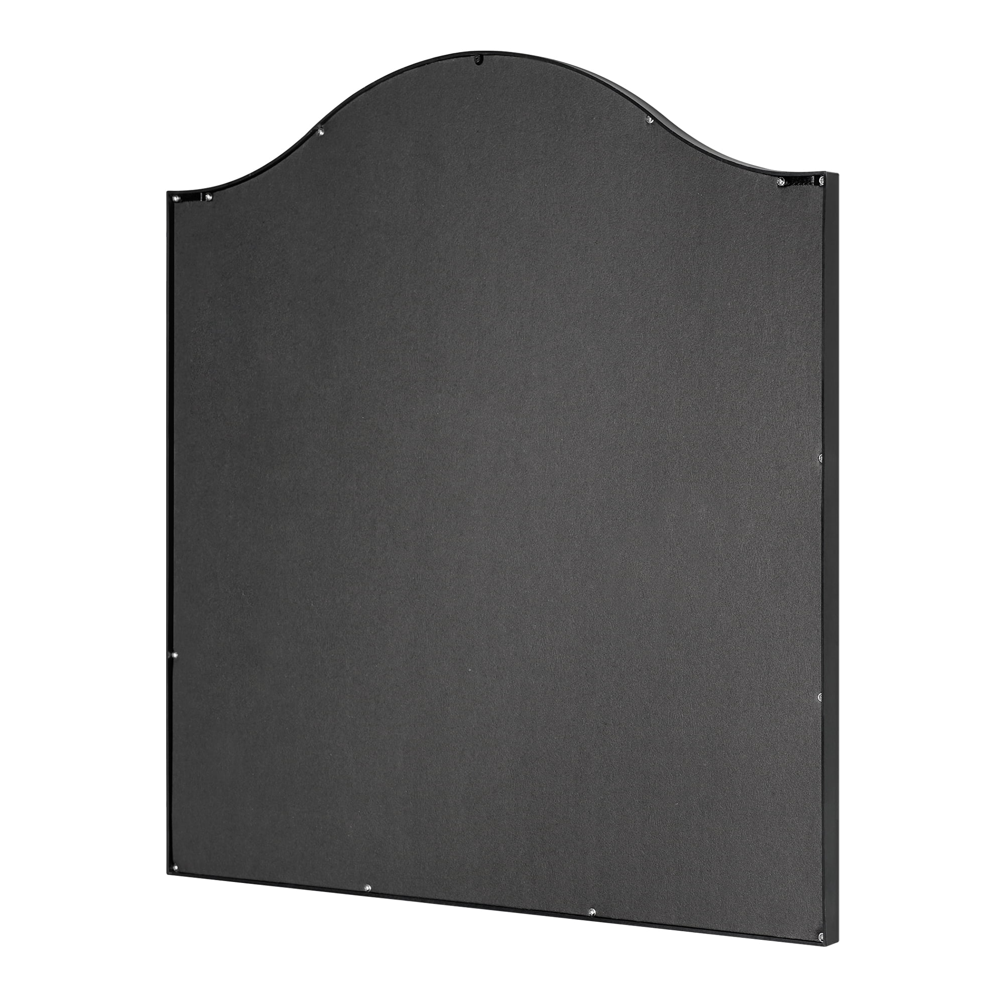 Home Decor Collection Crystal Art Gallery Traditional Framed Glass Arch Mirror, Black