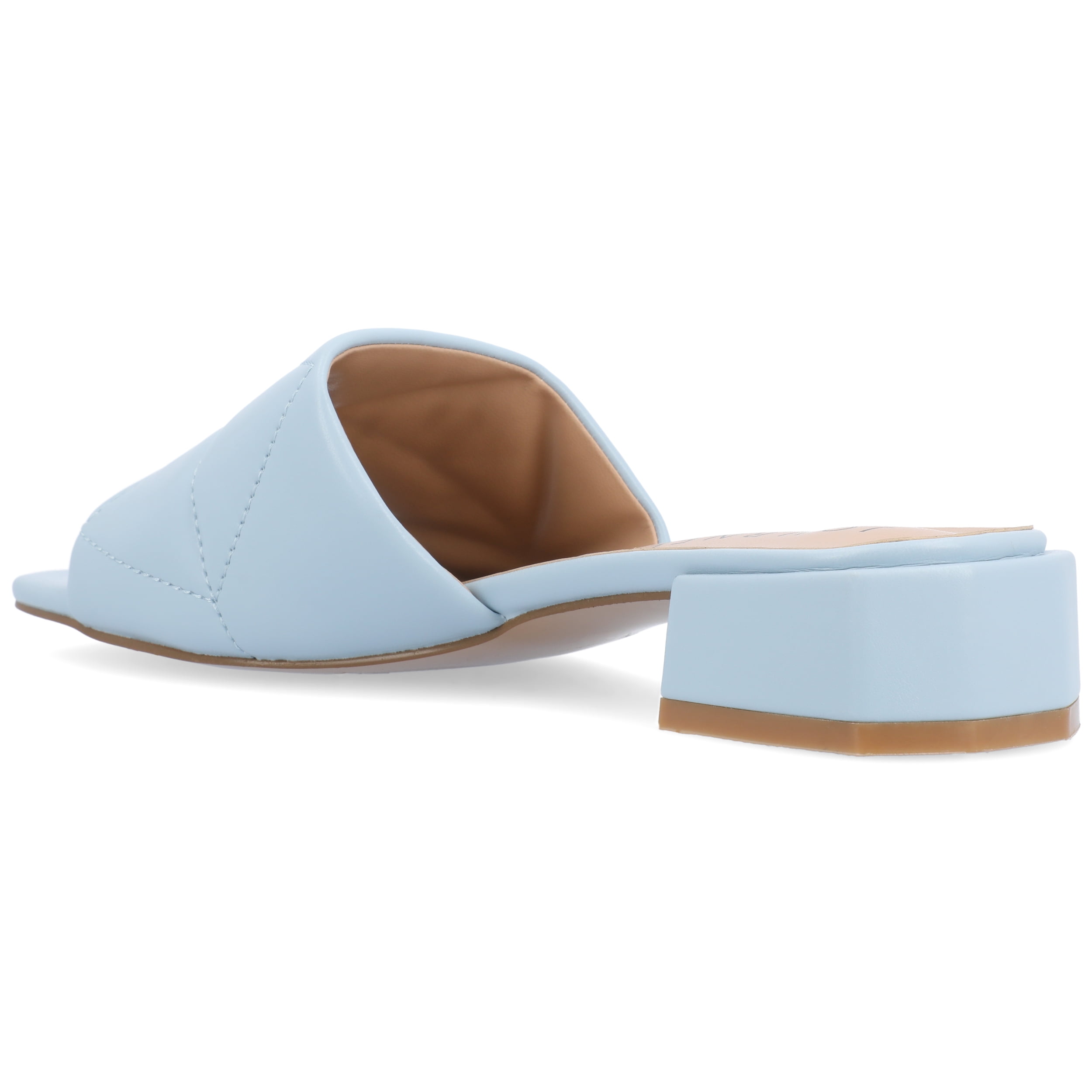 Journee Womens Elidia Slip On Block Flat Sandals