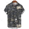 thumbnail image 3 of Camisa hawaiana retro unisex para hombre, camisa de talla grande, camisa retro con estampado 3D de velero y brújula marina, camisetas holgadas de manga corta para hombre, 3 of 5