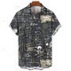 thumbnail image 3 of Camisa hawaiana retro unisex para hombre, camisa de talla grande, camisa retro con estampado 3D de velero y brújula marina, camisetas holgadas de manga corta para hombre, 3 of 5