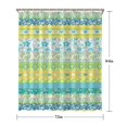 thumbnail image 5 of Blue Pioneer Flower Striped Pattern Shower Curtain 72"x84" ,Bathroom Decorative Shower Curtains Set with 12 Hooks,Modern Waterproof Washable Shower Curtain, 5 of 6