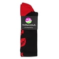 thumbnail image 2 of Football Logo Crew Socks (Black/Scarlet, Medium), 2 of 2