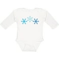 thumbnail image 3 of Inktastic Snowflakes Winter Christmas Gift Boys or Girls Long Sleeve Baby Bodysuit, 3 of 5