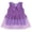 Purple, variant on GYRATEDREAM Toddler Girls Princess Dress Lace Floral Print Dress Crew Neck Tutu Tulle Skirt Summer Dresses for 19-24M