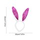 thumbnail image 3 of Diadema con orejas de conejo de vellón, pinza para el pelo de conejo de Pascua, aros para la cabeza, diadema de plástico, 3 of 6