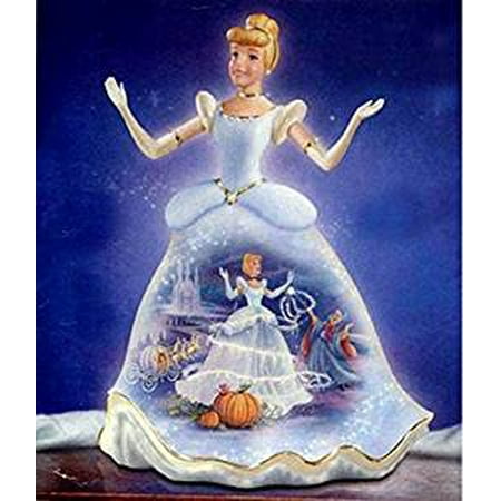 Disney Cinderella Porcelain Figurine 9 1/4 Inches Tall Hand Glazed Certificate of Authenticity