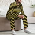 thumbnail image 7 of Naloa Gold Glitter Men’s Pajamas Set - Long Sleeve Button Down Sleep Shirt and Pajama Bottoms Sleepwear Set-Large, 7 of 7