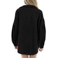 thumbnail image 4 of Chaqueta casual para mujer con manga abullonada, suave, agradable a la piel, transpirable, color puro, chaqueta con manga abullonada para mujer al aire libre en interiores, 4 of 6