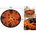 thumbnail image 2 of Round Fitted Tablecloth with Elastic Edge Design Table Cover Waterproof Table Cloth Stain-Resistant for 35-47" Round Table for Dining, Picnic, Party, Decor, Outdoor, Halloween, 2 of 7