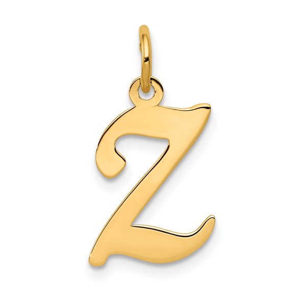 14K Yellow Gold 14ky Initial Z Charm