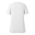 thumbnail image 5 of Women's Fashion Deep V Neck Short Sleeve Tops - Solid Color, Polyester Blend, Slim Fit, Perfect for Daily and Party Wear, 5 of 5