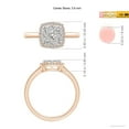 thumbnail image 4 of ANGARA Natural Cushion Composite Diamond Halo Ring in 14K Rose Gold for Women (Size-3.6mm| Color-I-J| Clarity-I1-I2) | April Birthstone, Anniversary, Jewelry Gift for Women | Natural Diamond Ring, 4 of 9