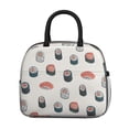 thumbnail image 2 of Foodie Sushi Roll Lunch Bag Reusable Insulated Cooler Tote for Students Moms and Lovers of Japanese Cuisine, 2 of 7